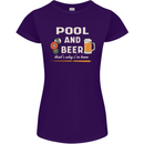 Pool and Beer That's Why I'm Here Womens Petite Cut T-Shirt Purple