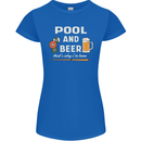 Pool and Beer That's Why I'm Here Womens Petite Cut T-Shirt Royal Blue