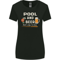 Pool and Beer That's Why I'm Here Womens Wider Cut T-Shirt Black