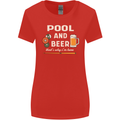 Pool and Beer That's Why I'm Here Womens Wider Cut T-Shirt Red