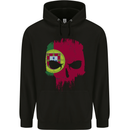 Portugal Skull Flag Gym Flag Biker Mens 80% Cotton Hoodie Black