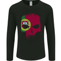 Portugal Skull Flag Gym Flag Biker Mens Long Sleeve T-Shirt Black