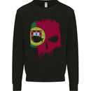 Portugal Skull Flag Gym Flag Biker Mens Sweatshirt Jumper Black