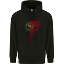 Portugal Skull Gym Training Bodybuilding Mens 80% Cotton Hoodie Black