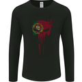 Portugal Skull Gym Training Bodybuilding Mens Long Sleeve T-Shirt Black
