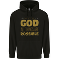 Possible With God Christian Christianity Jesus Childrens Kids Hoodie Black