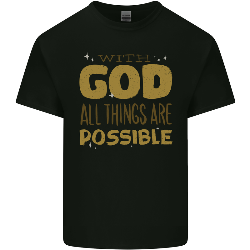 Possible With God Christian Christianity Jesus Kids T-Shirt Childrens Black