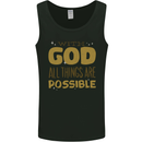 Possible With God Christian Christianity Jesus Mens Vest Tank Top Black