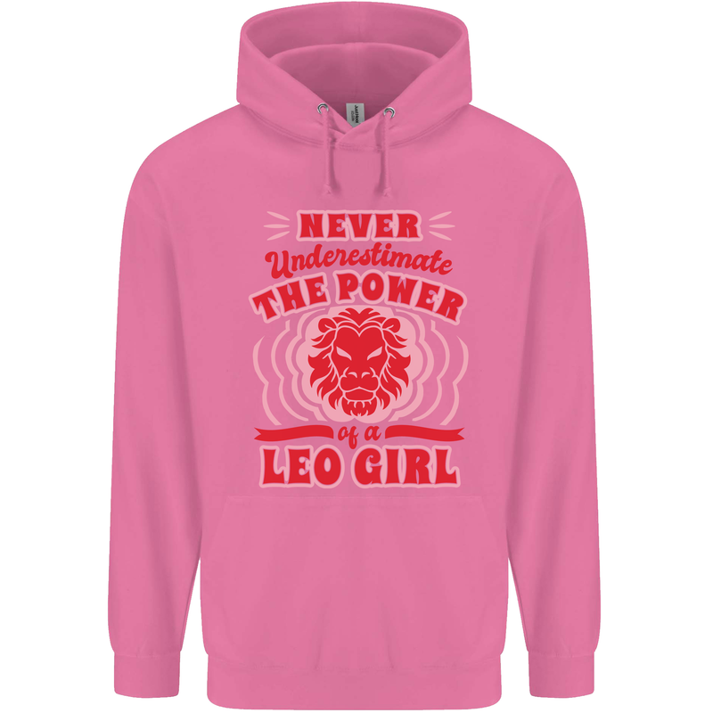 Power of Leo Girl Star Sign Zodiac Horoscope Childrens Kids Hoodie Azalea