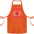 Power of Leo Girl Star Sign Zodiac Horoscope Cotton Apron 100% Organic Orange
