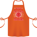 Power of Leo Girl Star Sign Zodiac Horoscope Cotton Apron 100% Organic Orange
