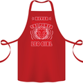 Power of Leo Girl Star Sign Zodiac Horoscope Cotton Apron 100% Organic Red