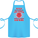Power of Leo Girl Star Sign Zodiac Horoscope Cotton Apron 100% Organic Turquoise