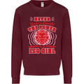 Power of Leo Girl Star Sign Zodiac Horoscope Kids Sweatshirt Jumper Maroon