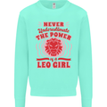 Power of Leo Girl Star Sign Zodiac Horoscope Kids Sweatshirt Jumper Peppermint