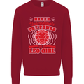 Power of Leo Girl Star Sign Zodiac Horoscope Kids Sweatshirt Jumper Red