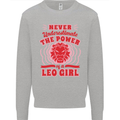 Power of Leo Girl Star Sign Zodiac Horoscope Kids Sweatshirt Jumper Sports Grey