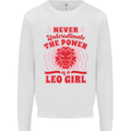 Power of Leo Girl Star Sign Zodiac Horoscope Kids Sweatshirt Jumper White