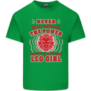 Power of Leo Girl Star Sign Zodiac Horoscope Kids T-Shirt Childrens Irish Green