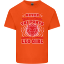 Power of Leo Girl Star Sign Zodiac Horoscope Kids T-Shirt Childrens Orange