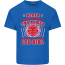Power of Leo Girl Star Sign Zodiac Horoscope Kids T-Shirt Childrens Royal Blue