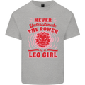 Power of Leo Girl Star Sign Zodiac Horoscope Kids T-Shirt Childrens Sports Grey