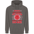 Power of Leo Girl Star Sign Zodiac Horoscope Mens 80% Cotton Hoodie Charcoal