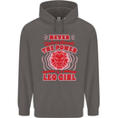 Power of Leo Girl Star Sign Zodiac Horoscope Mens 80% Cotton Hoodie Charcoal