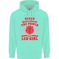 Power of Leo Girl Star Sign Zodiac Horoscope Mens 80% Cotton Hoodie Peppermint