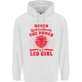 Power of Leo Girl Star Sign Zodiac Horoscope Mens 80% Cotton Hoodie White