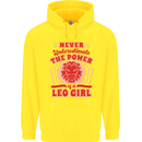 Power of Leo Girl Star Sign Zodiac Horoscope Mens 80% Cotton Hoodie Yellow