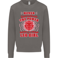 Power of Leo Girl Star Sign Zodiac Horoscope Mens Sweatshirt Jumper Charcoal