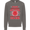 Power of Leo Girl Star Sign Zodiac Horoscope Mens Sweatshirt Jumper Charcoal