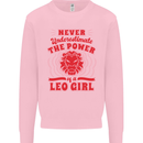 Power of Leo Girl Star Sign Zodiac Horoscope Mens Sweatshirt Jumper Light Pink