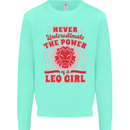 Power of Leo Girl Star Sign Zodiac Horoscope Mens Sweatshirt Jumper Peppermint
