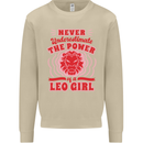 Power of Leo Girl Star Sign Zodiac Horoscope Mens Sweatshirt Jumper Sand
