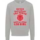 Power of Leo Girl Star Sign Zodiac Horoscope Mens Sweatshirt Jumper Sports Grey