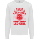 Power of Leo Girl Star Sign Zodiac Horoscope Mens Sweatshirt Jumper White