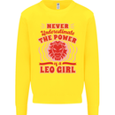 Power of Leo Girl Star Sign Zodiac Horoscope Mens Sweatshirt Jumper Yellow