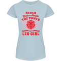 Power of Leo Girl Star Sign Zodiac Horoscope Womens Petite Cut T-Shirt Light Blue