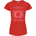 Power of Leo Girl Star Sign Zodiac Horoscope Womens Petite Cut T-Shirt Red
