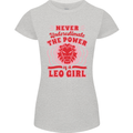 Power of Leo Girl Star Sign Zodiac Horoscope Womens Petite Cut T-Shirt Sports Grey