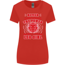 Power of Leo Girl Star Sign Zodiac Horoscope Womens Wider Cut T-Shirt Red