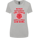 Power of Leo Girl Star Sign Zodiac Horoscope Womens Wider Cut T-Shirt Sports Grey