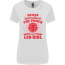 Power of Leo Girl Star Sign Zodiac Horoscope Womens Wider Cut T-Shirt White