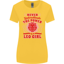 Power of Leo Girl Star Sign Zodiac Horoscope Womens Wider Cut T-Shirt Yellow