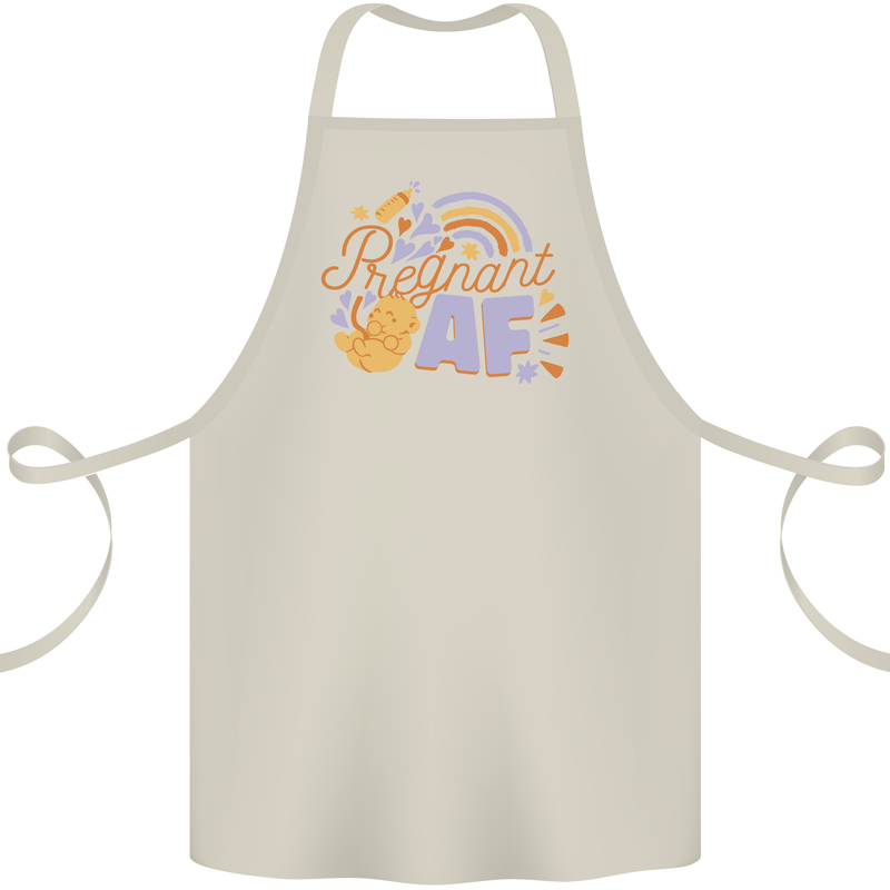 Pregnant AF New Baby Pregnancy Mum Cotton Apron 100% Organic Natural