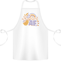 Pregnant AF New Baby Pregnancy Mum Cotton Apron 100% Organic White