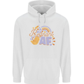 Pregnant AF New Baby Pregnancy Mum Mens 80% Cotton Hoodie White