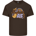 Pregnant AF New Baby Pregnancy Mum Mens Cotton T-Shirt Tee Top Dark Chocolate